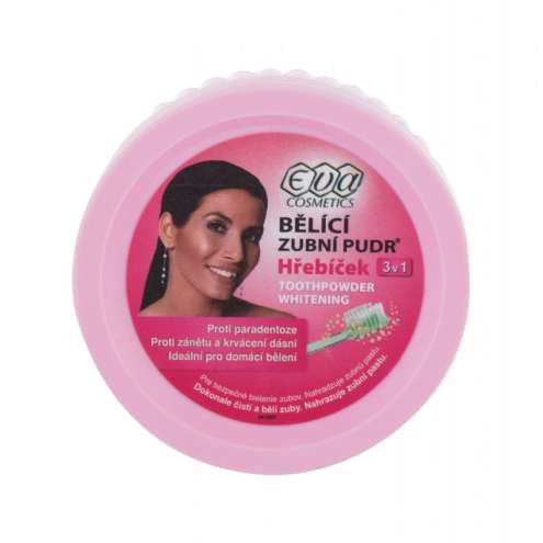 Eva Cosmetics Whitening Toothpowder Fluor bělicí pudr hřebíček 30 g